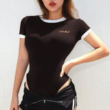 Round Neck Short-sleeved Bodysuit
