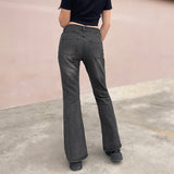 Slim Women's Solid Color Trousers