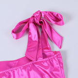 Satin Tunic Halter Strap Top