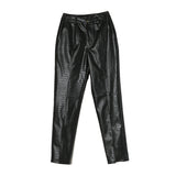 Black Motorcycle Leather Pants
