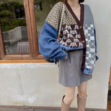 Stitching Loose Knit Sweater