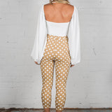 Sexy Backless Square Collar Blouse