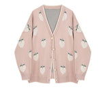 Loose outer wear peach sweater