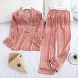 Long Sleeve Simple Lapel Home Pajamas