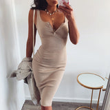 Sling U-neck sexy hip dress