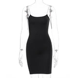 Slim-fit Diamond Sling Dress with Backpack