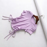 V-neck female short sleeve