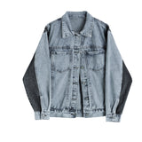 Contrast Color Stitching Denim Jacket
