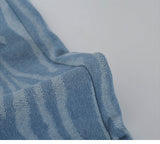 High Waist Slim Blue Jeans