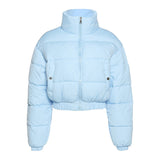 Zipper short padded jacket