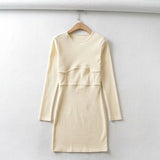 Round Neck Knitted Dress