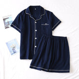 Crepe Short Sleeve Shorts Suit