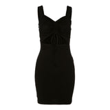 Sling V-neck Halter Sexy Hollow Slim Fit Hip Dress