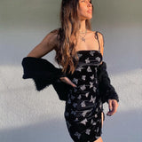 Retro Glitter Butterfly Dress