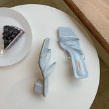 Square Head Thick Heel Sandals