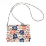 Pearl Flower Hand-Woven Crossbody Handbag