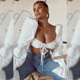 Flared Sleeves Short shirt