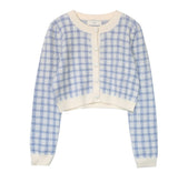 Small Plaid Fragrant Wind Sweater