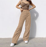 Street High Waist Corduroy Pants