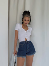 High-waisted Skinny Shorts