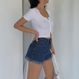 High-waisted Skinny Shorts