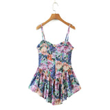 Vacation Style Short Suspender Dress
