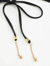 Ensemble bikini triangle noué uni avec détail étoile de mer et dos nu