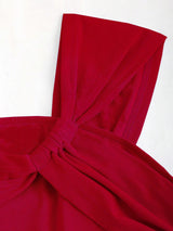 Robe mini asymétrique rouge à une épaule