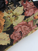 Top bustier floral style médiéval rétro