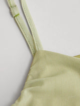 Robe Longue Dégradée en Mesh à Col Carré Froncée