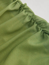 Robe Longue Dégradée en Mesh à Col Carré Froncée