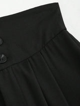 Pantalon ample noir à taille ultra haute