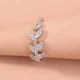 Zircon Tree Branch Adjustable Brass Ring