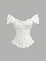 Top corset avec épaules dénudées et laçage