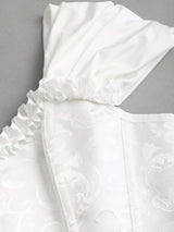 Top corset avec épaules dénudées et laçage