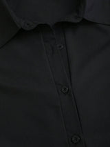 Robe chemise mini ajustée à manches longues