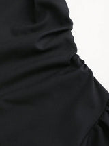 Robe chemise mini ajustée à manches longues