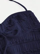 Débardeur camisole Y2K  col ras du cou et dos nu