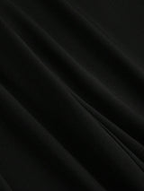 Pantalon évasé à plis jacquard élégant vintage