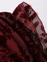 Robe courte à manches longues évasées vintage