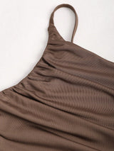 Robe longue asymétrique à une épaule