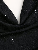 Ensemble top décolleté et jupe fendue