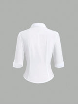 Chemise élégante avec cravate et manches 3/4