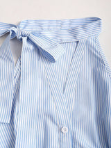 Blouse sans manches nœud à la taille