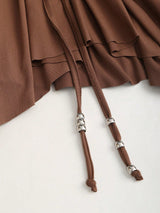 Robe courte asymétrique femme style punk vintage