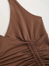 Robe courte asymétrique femme style punk vintage