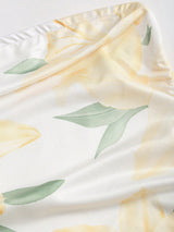 Robe fourreau avec Top court en maille à imprimé floral et nœud