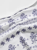 Ensemble bikini triangle col halter à bordures contrastées en dentelle florale