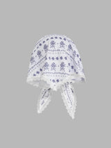 Ensemble bikini triangle col halter à bordures contrastées en dentelle florale