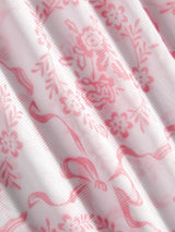 Ensemble bikini col V à nouer avec fleurs et sarong en dentelle assorti